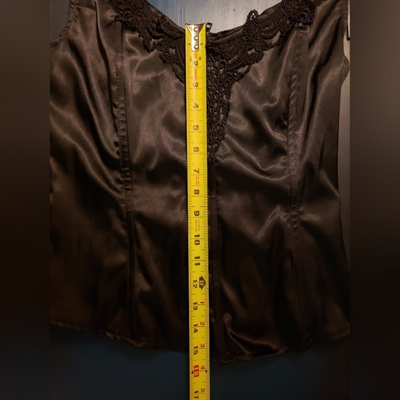 Morbid Threads Black Satin Corset Tank Top - Picture 7 of 7